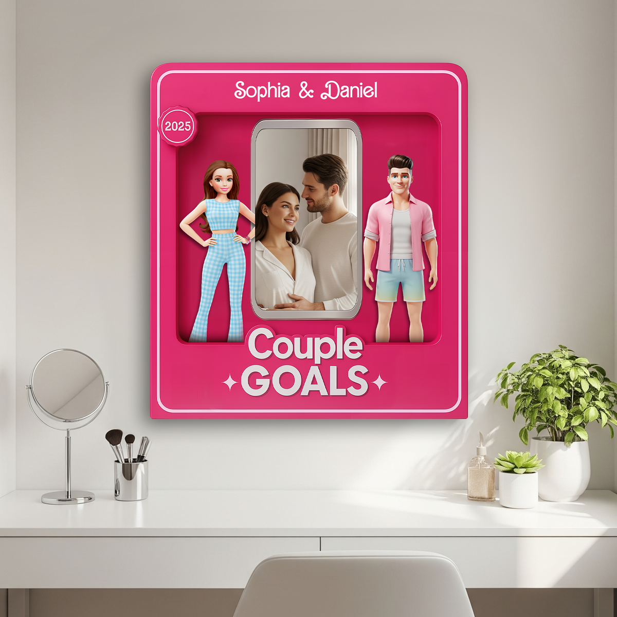 Couple Goals Shaped Mirror - Personalized Gifts For Couples 01OHLU280725-Homacus