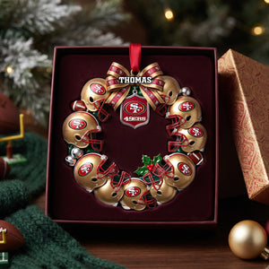 Helmet Wreath Ornament, Personalized Gifts For Sport Lovers 06qhlu171026-Homacus