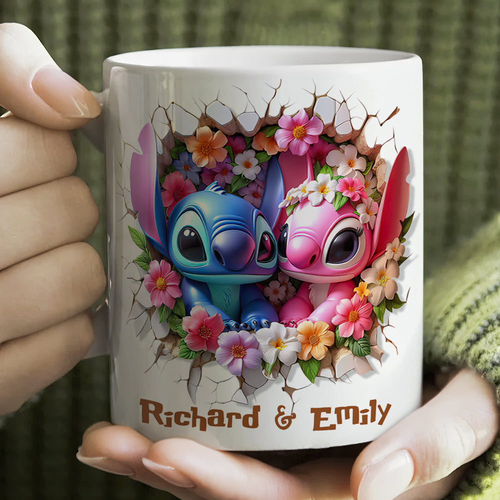 Personalized Gifts For Couple Coffee Mug Romantic Cartoon 04HUDT120425-Homacus