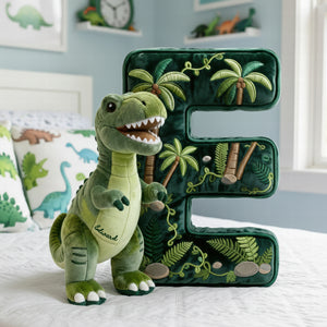 Alphabet Initial T-Rex Custom Shape Pillow - Personalized Gifts For Kids 01pgqn101225-Homacus