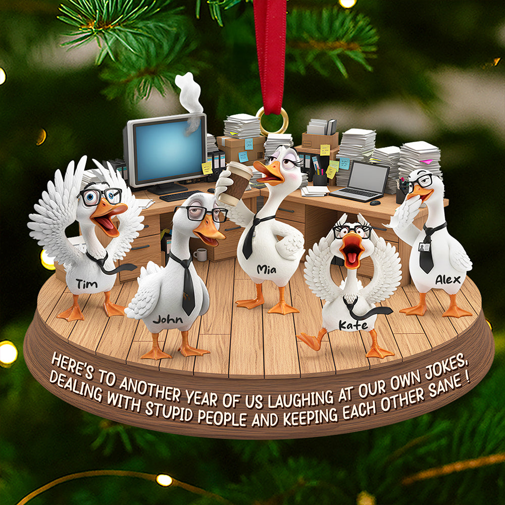 Silly Goose Coworker Christmas Ornament Personalized Gifts 06KIDT131125-Homacus
