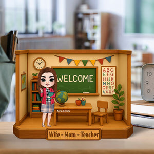 Teacher Mom Plaque - Personalized Gifts For Mom 05naqn150425-Homacus