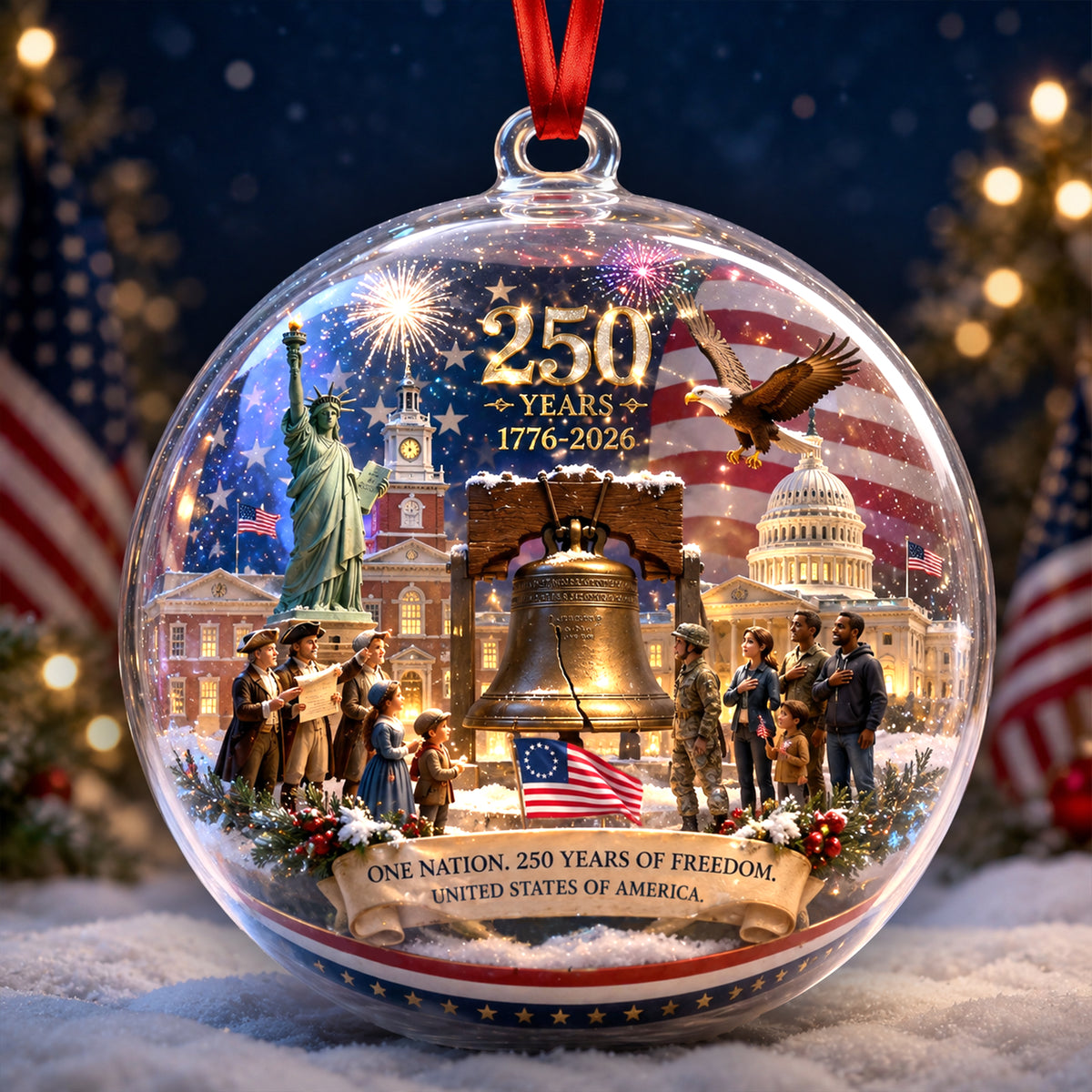 Glory Year Acrylic Christmas Ornament, Personalized Gifts For Patriots 03qhlu310826-Homacus
