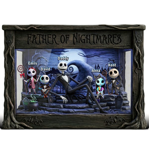 Spooky Dad And Kids Acrylic Plaque - Personalized Gifts For Dads 02ohqn300426-Homacus