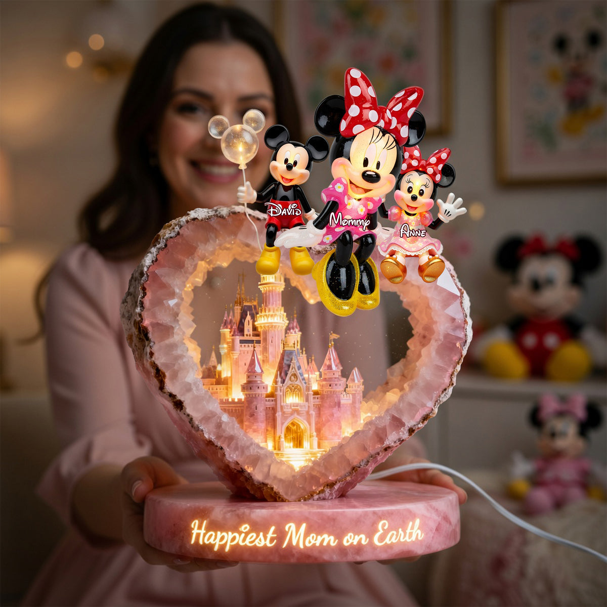 Happiest Mom on Earth Light Box Personalized Gifts For Mom 01OHLU140426-Homacus