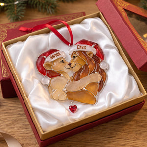 Affectionate King & Queen Sea Glass Effect Ornament, Personalized Gifts For Couple 03qhtn091026-Homacus