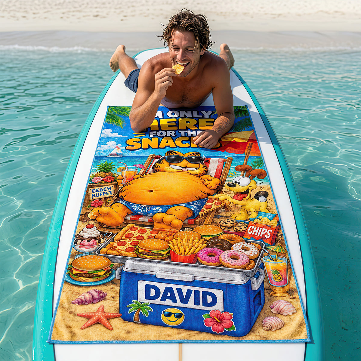 Beach Snacks Club Beach Towel - Personalized Gifts 04HADT180726-Homacus
