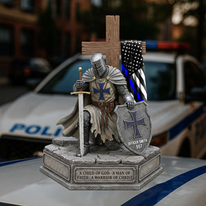 Holy Knight Christmas Gift For Cops – Custom Name Faith Plaque 03qhtn170525-Homacus