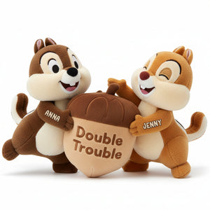 Funny Squirrel Friends Personalized Gifts For Bestie Pillow Double Trouble 06natn201125-Homacus