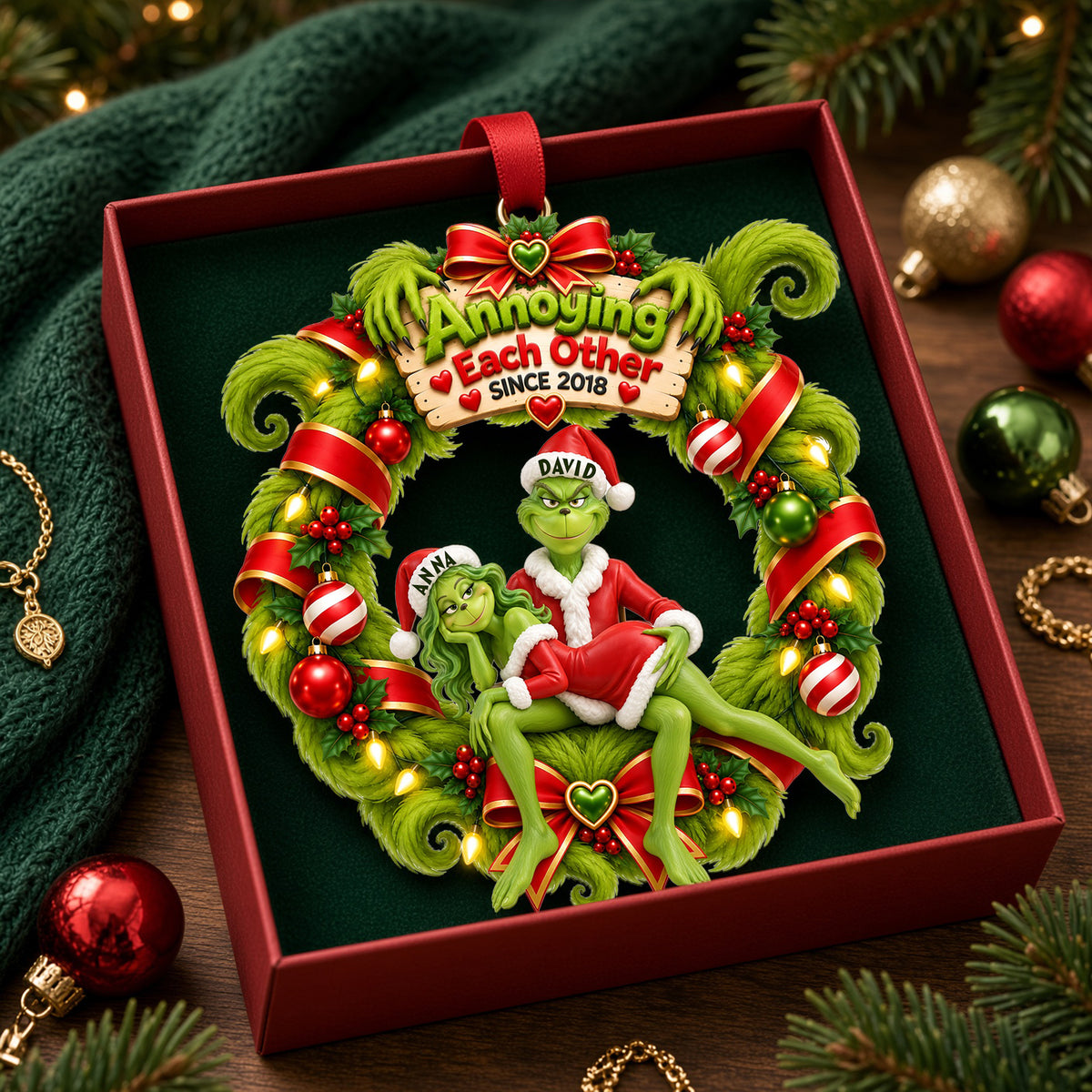 Annoying Each Other Christmas Ornament - Personalized Gifts For Couple 08ohlu300926