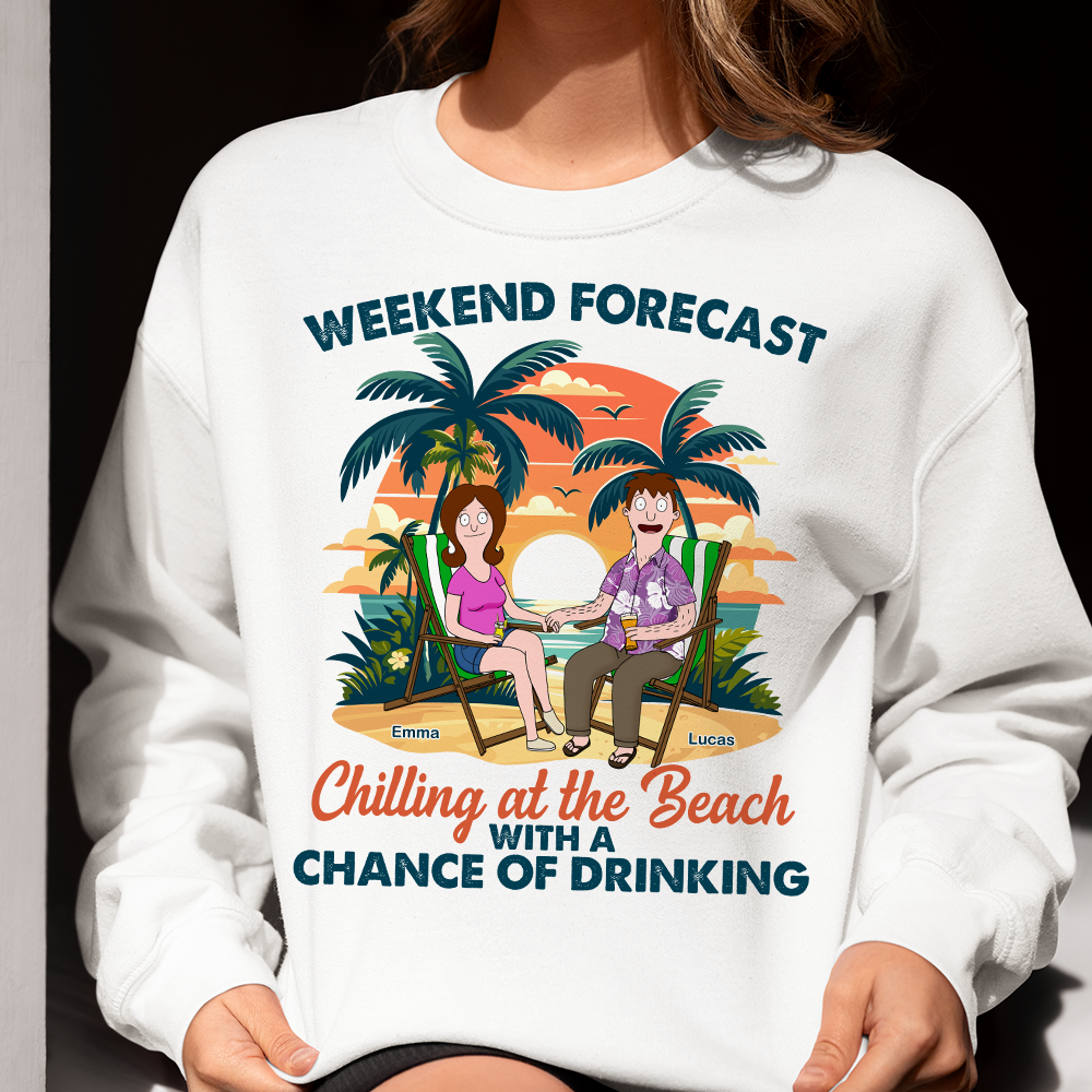 Personalized Gifts For Couple Shirt 02topu110225hg Chilling At The Beach-Homacus