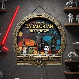 Best Dad In The Galaxy Metal Sign - Personalized Gifts For Dad 02qhtn020525-Homacus