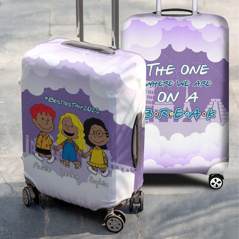 Personalized Gifts For Friends Luggage Cover, Besties Upcoming Trip 03QHLU241224HH-Homacus