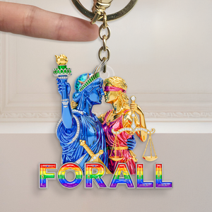 LGBT Couple Statue Acrylic Keychain - Personalized Gifts For Couple 02OHPU310525-Homacus