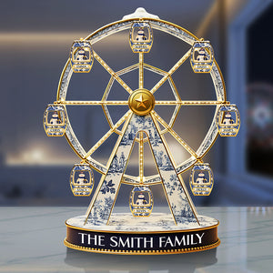 Personalized Gifts For Christmas, Snowman Family Toile De Jouy Acrylic Plaque 02tota011025-Homacus