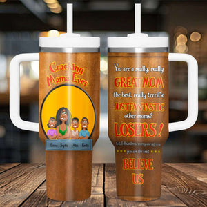 Personalized Gifts For Mom Tumbler Handle Cracking Mom Ever 06KAMH240125PA-Homacus