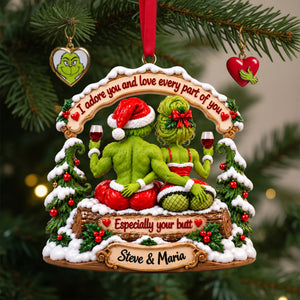 Playful Touch Couple Acrylic Ornament - Personalized Gift For Couples 05TOLU161026-Homacus