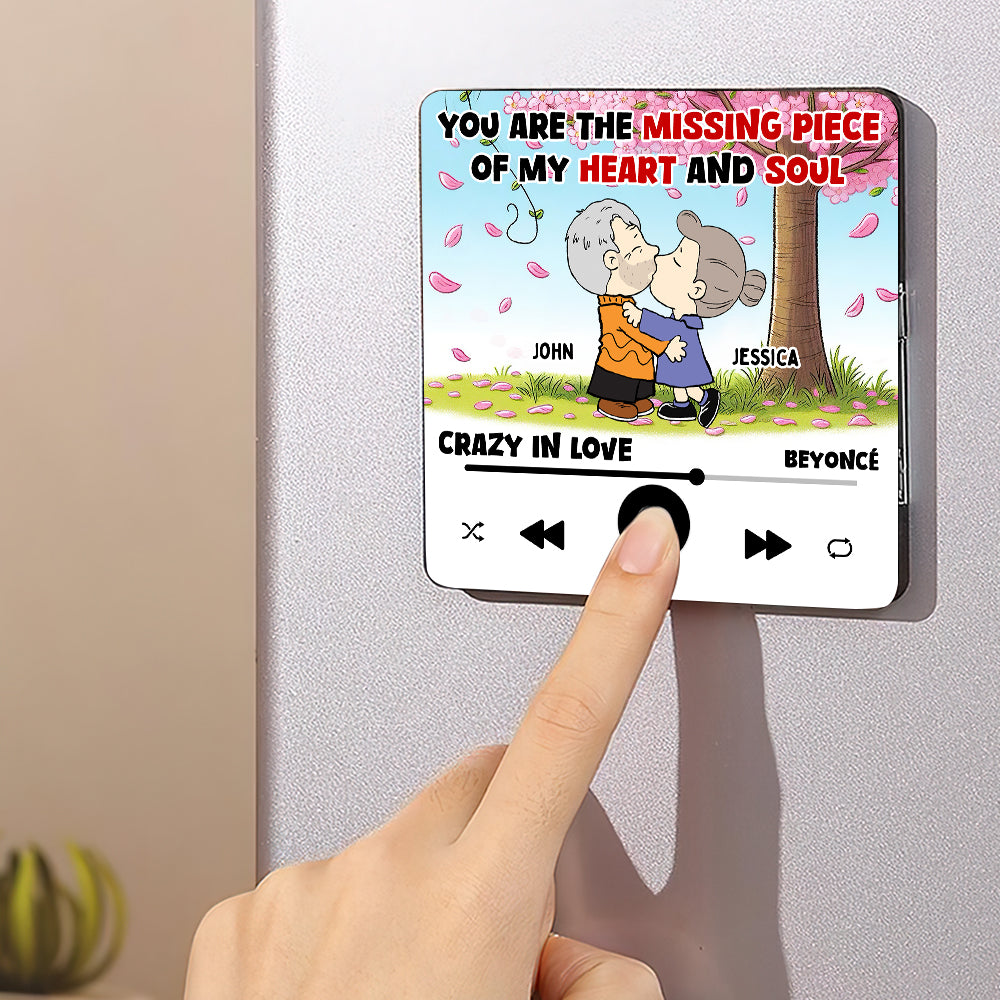Personalized Gifts For Cartoon Lover Music Fridge Magnet Missing Piece Couple 01XQDT271224HG-Homacus