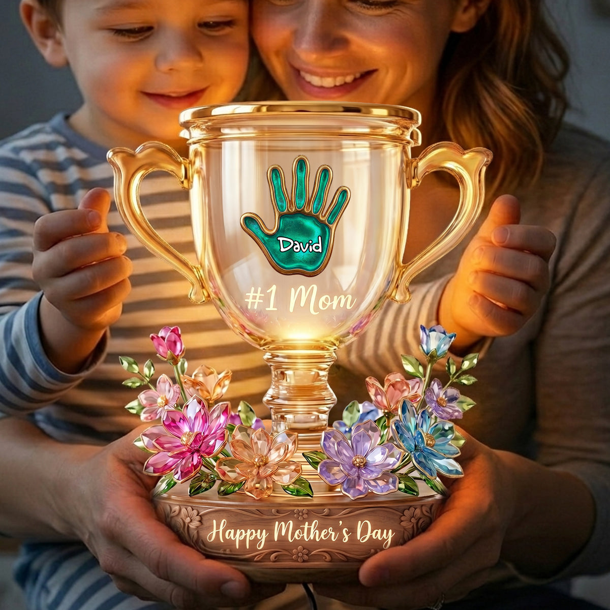 Mother's Day Trophy Acrylic Light Box - Personalized Gifts For Mom 02palu220426-Homacus