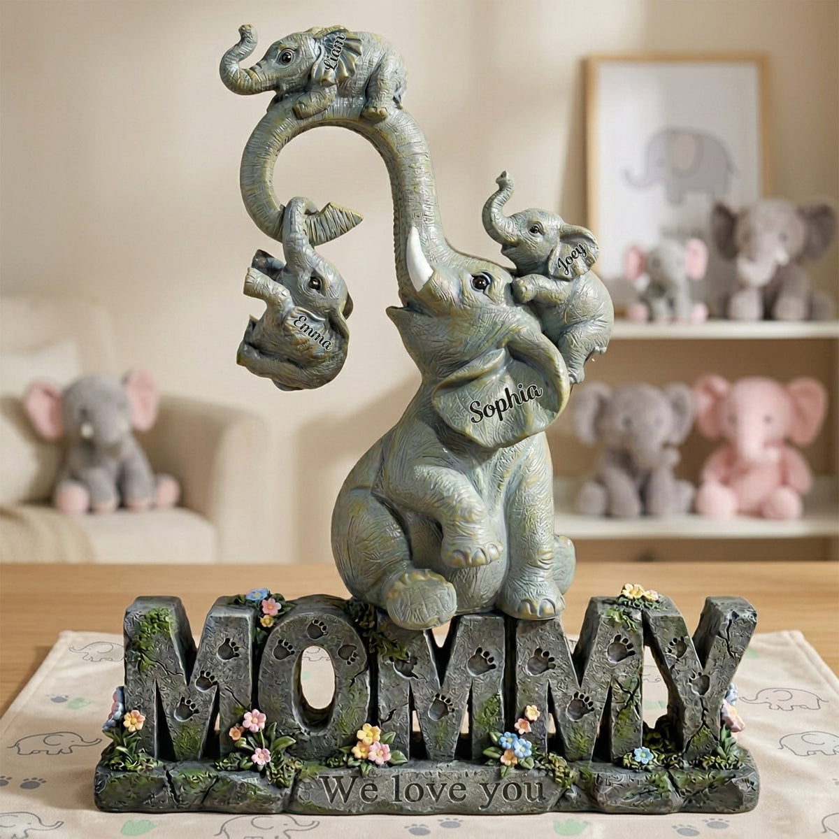 Strong Mama Elephant Acrylic Plaque - Personalized Gifts For Mom 01TGLU020426-Homacus