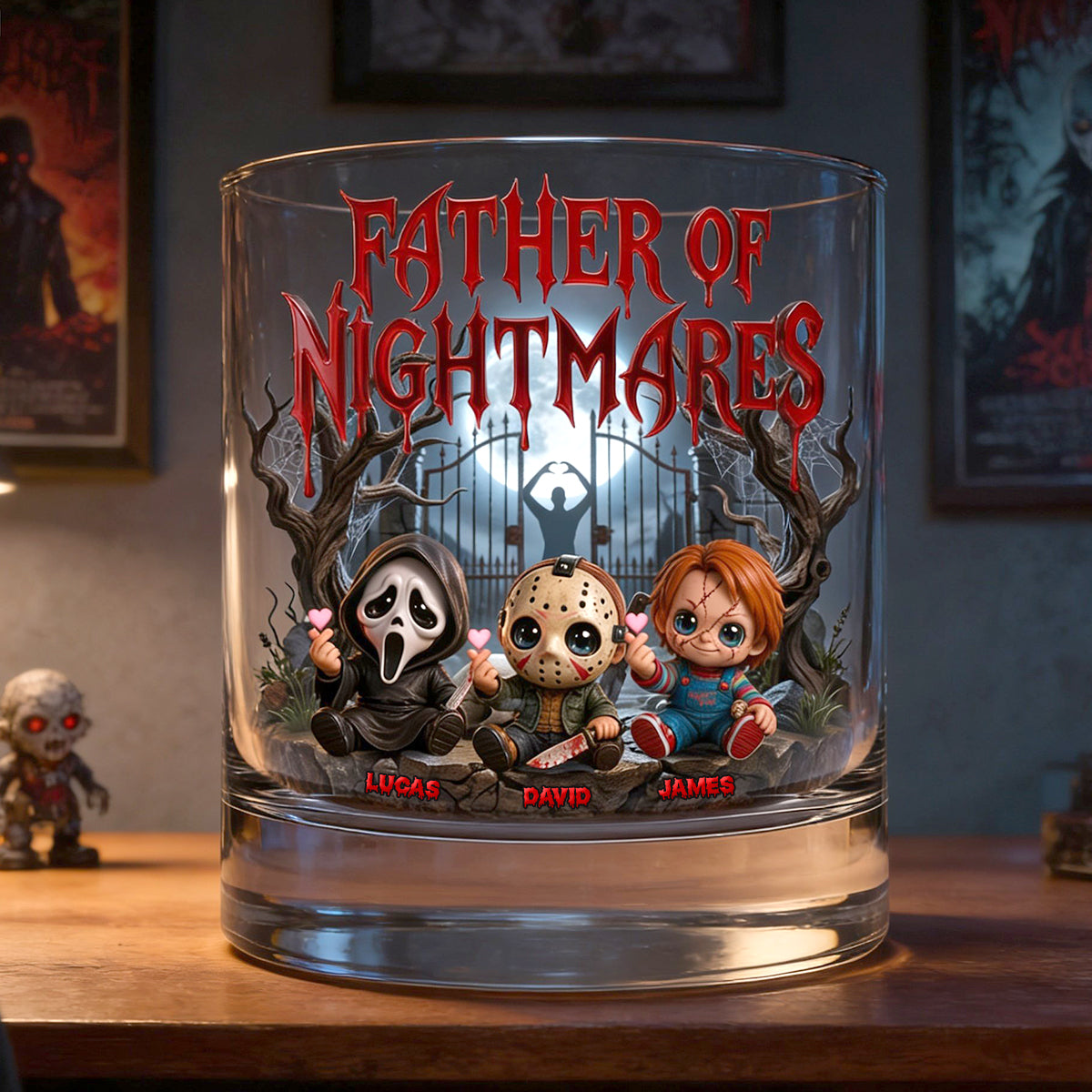 Father Of Nightmares Round Glass - Personalized Gifts For Dads 01PATN250426-Homacus