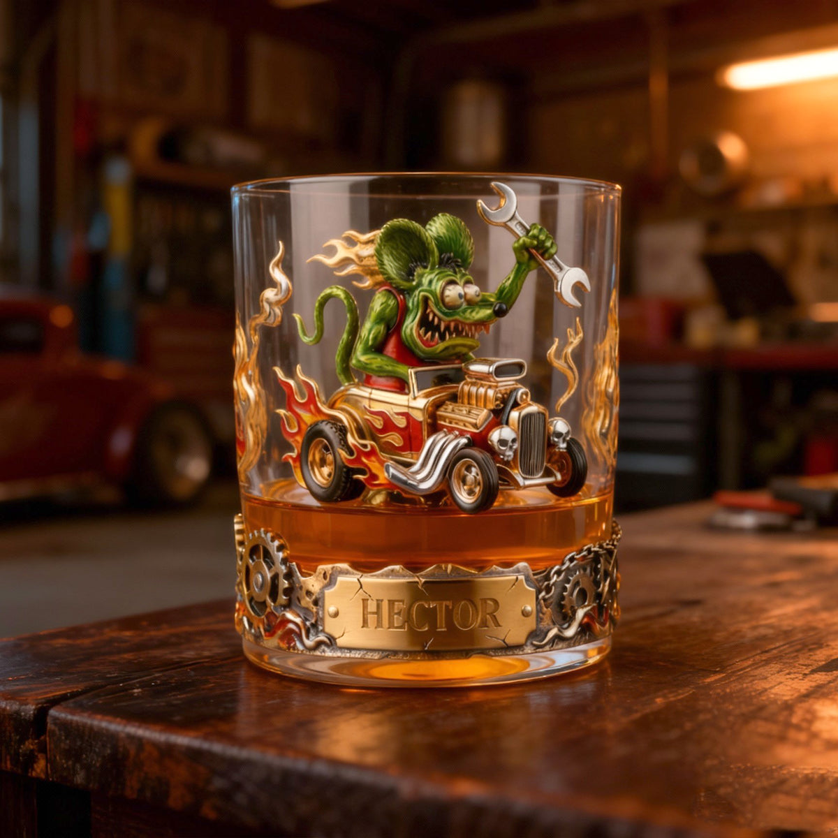Personalized Gifts For Hot Rod Lovers 11oz Round Glass 04tgtn170126-Homacus