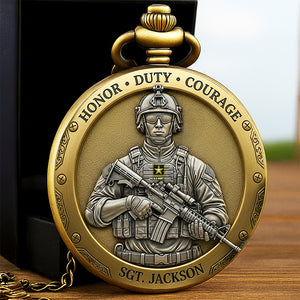 Honor Duty Courage Pocket Watch – Personalized Gifts For Veterans 05toqn230625-Homacus