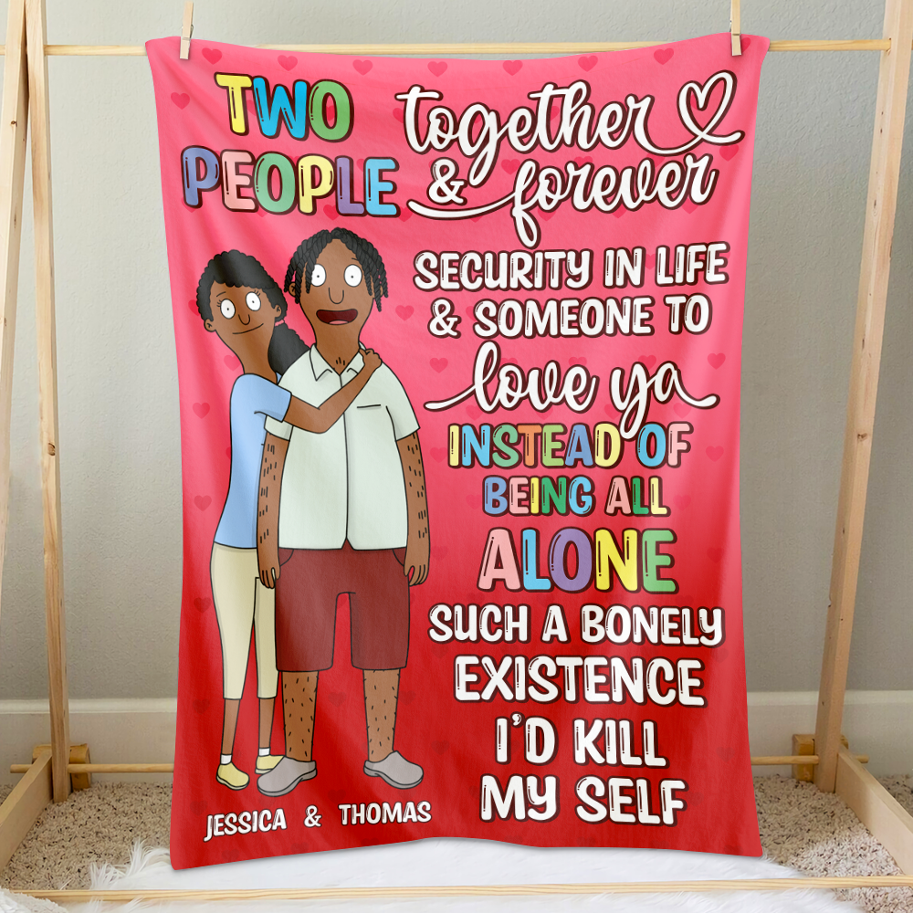 Personalized Gifts For Couple Blanket 01hupu040225hg Together Forever-Homacus