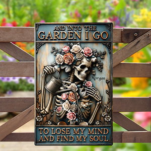 Garden Skull Art Metal Sign - Personalized Gifts For Gardening Lovers 01QHQN100725-Homacus