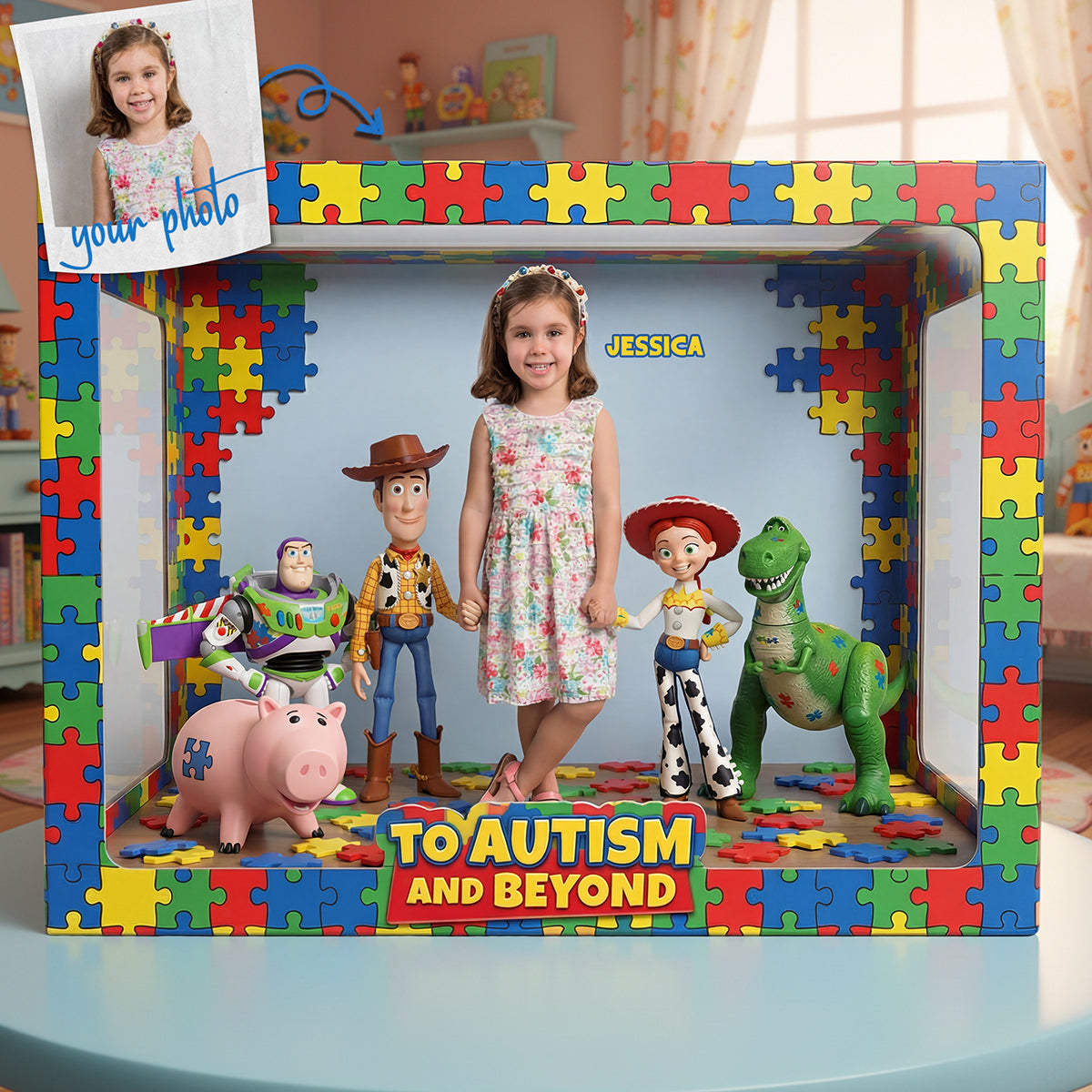 Lovely Autism Kids Acrylic Plaque - Custom Photo Gifts For Autism Awareness 03nata260326-Homacus