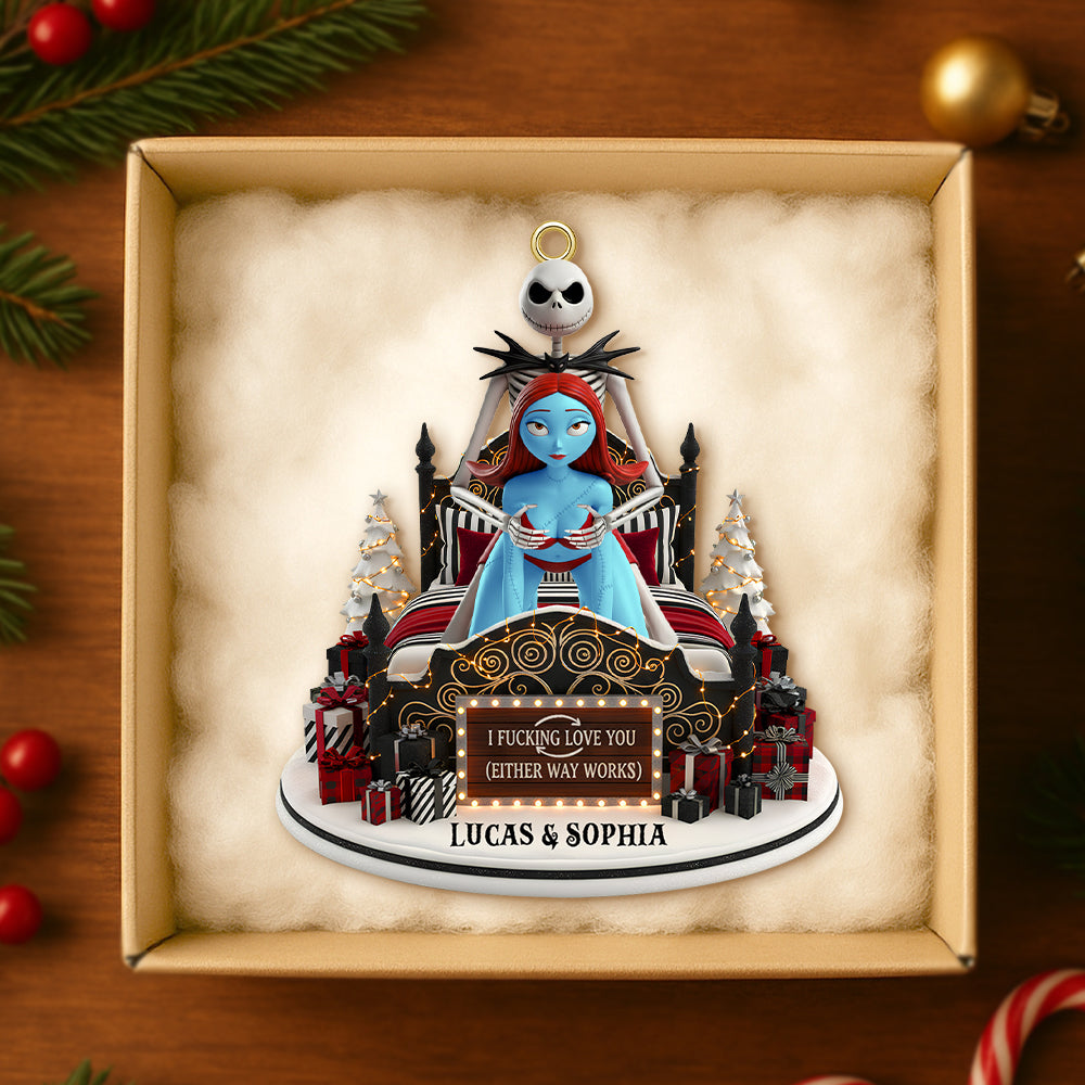 Funny Couple Ornament - Personalized Gift For Spooky Couple Christmas Ornament 04OHTN201025-Homacus