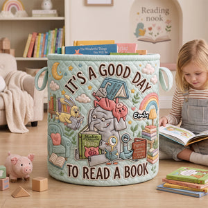 Cozy Reader Laundry Basket - Personalized Gifts 02nadh170726-Homacus