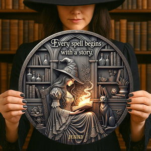 Spooky Metal Sign Personalized Gifts For Witch Lovers 02pgtn180725-Homacus