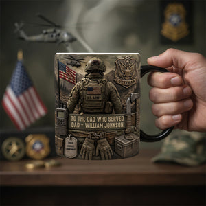 Proud Veteran Dad Magic Coffee Mug - Personalized Gifts For Dads 04TYDH290426-Homacus