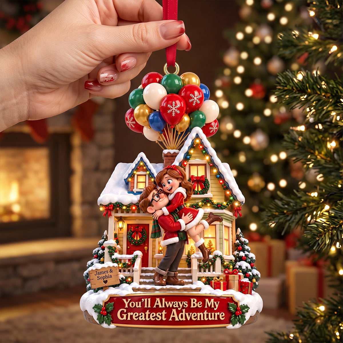 Romantic Couple Christmas Ornament - Personalized Gifts For Couple 03tytn220926
