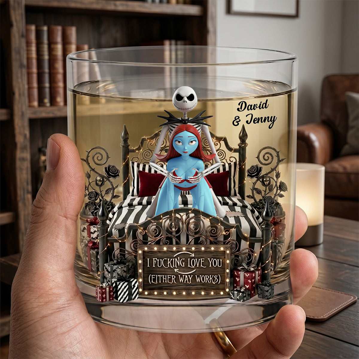 Naughty Couple Round Glass - Personalized Gifts For Couple 01ohtn100626-Homacus