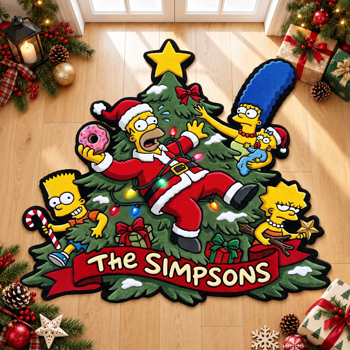 Cheerful Cartoon Family Doormat - Personalized Christmas Gift For Family 02HAQN031026