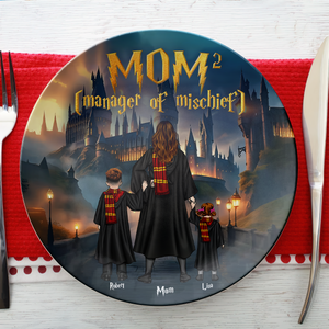 Personalized Decor Gifts For Mom Ceramic Round Plate 02ohpu080425tm-Homacus