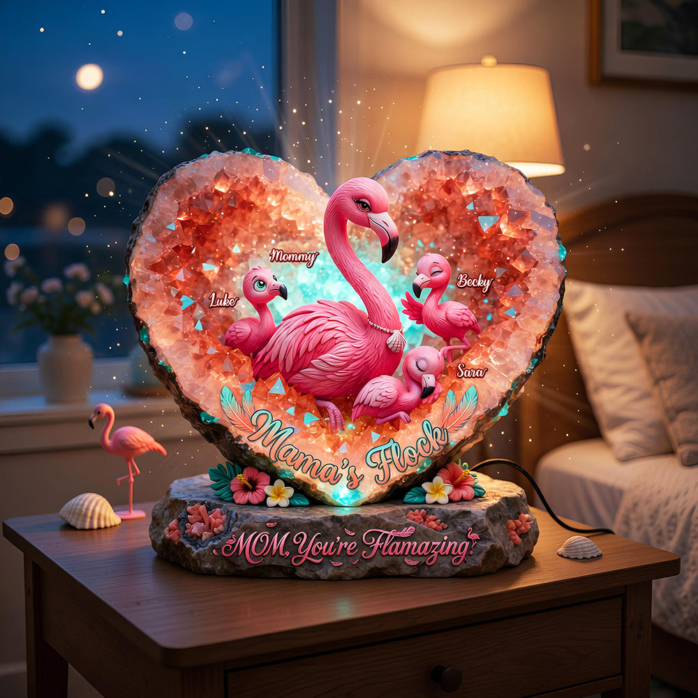 Flamingo Mama Light Box - Personalized Gifts For Mothers 02hudt130426-Homacus