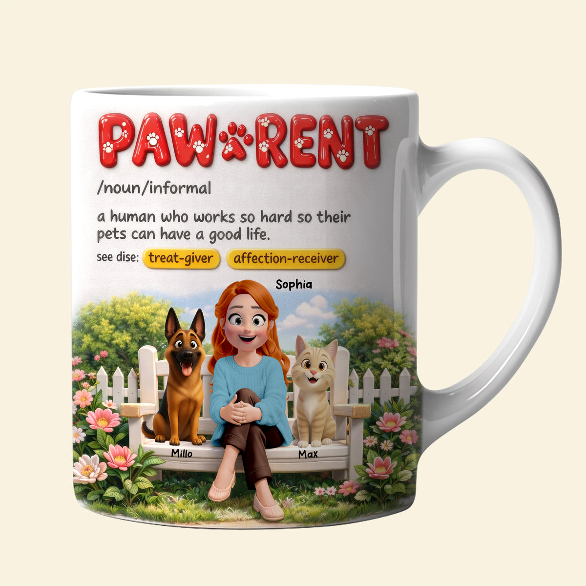 Dog & Cat Mom Coffee Mug - Personalized Gifts For Mothers 03toqn130326-Homacus