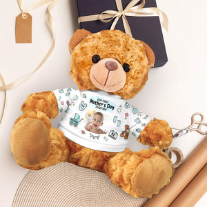 Custom Baby Photo Gifts For Mom Bear With Shirt 04tgqn030325 Our First Mother's Day Together-Homacus
