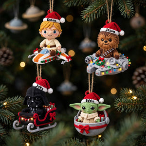 Little Warriors Merry Xmas In The Universe Acrylic Ornament - Personalized Christmas Gifts 05tyta121026-Homacus