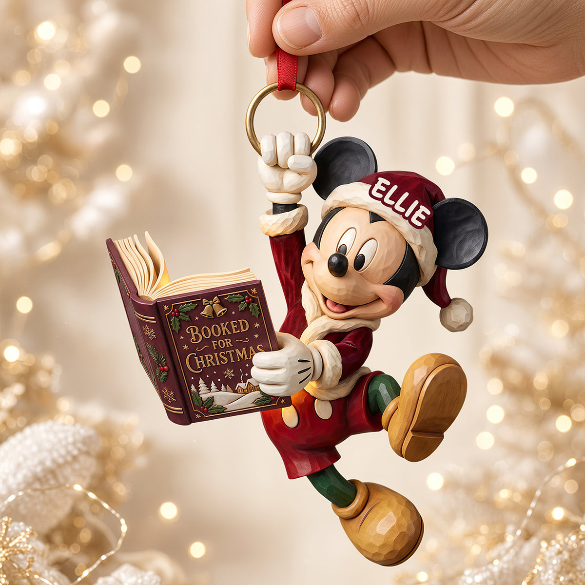 Whimsical Bookish Christmas Acrylic Ornament - Personalized Christmas Gifts For Reading Lovers 02padt091026-Homacus