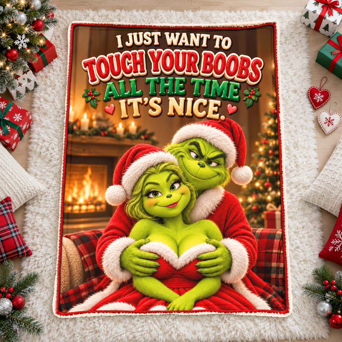 Funny Mischief Couples Blanket - Personalized Christmas Gifts For Couples 06naqn101026-Homacus