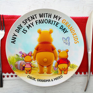 Personalized Gifts For Grandma Round Plate 01OHDT130325-Homacus