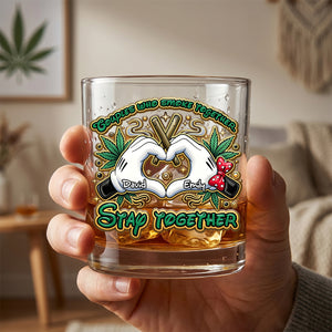 Couples Who Smoke Together Stay Together Drinking Glass - Personalized Gifts For Couples 02todh240626-Homacus