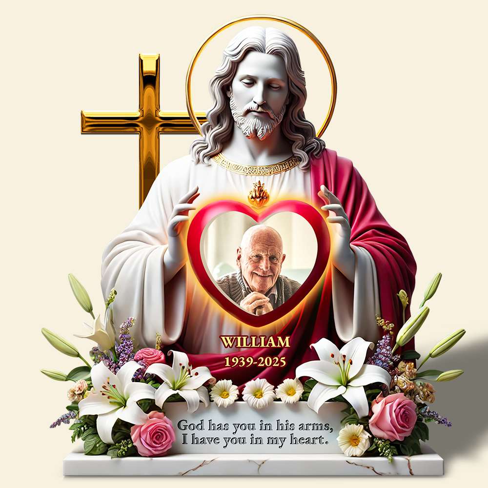 Custom Photo Gifts For Heaven Acrylic Plaque In God's Arms 03HUDT110425-Homacus