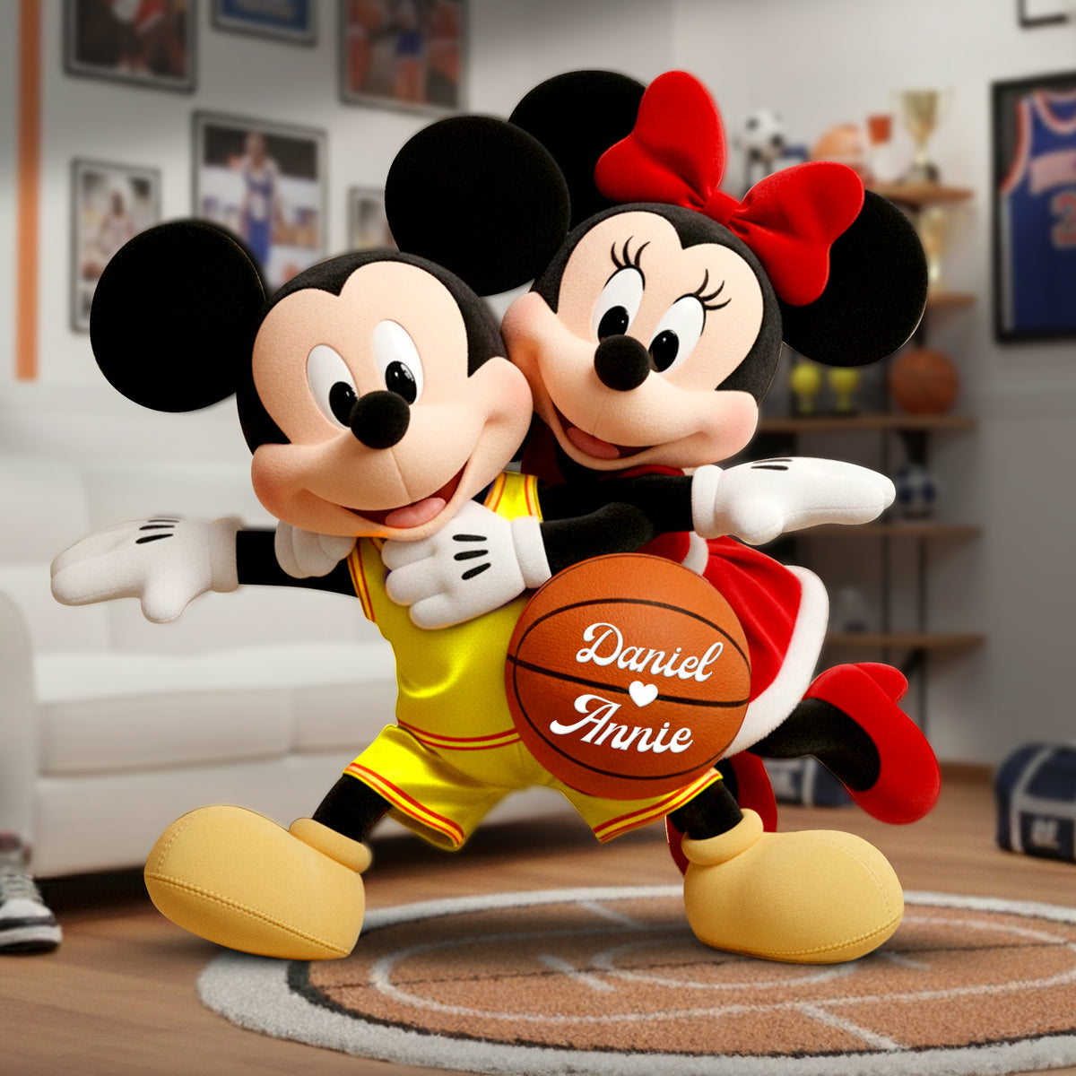 Athletic Love Duo Shaped Pillow - Personalized Gifts For Couples 02PALU171125-Homacus