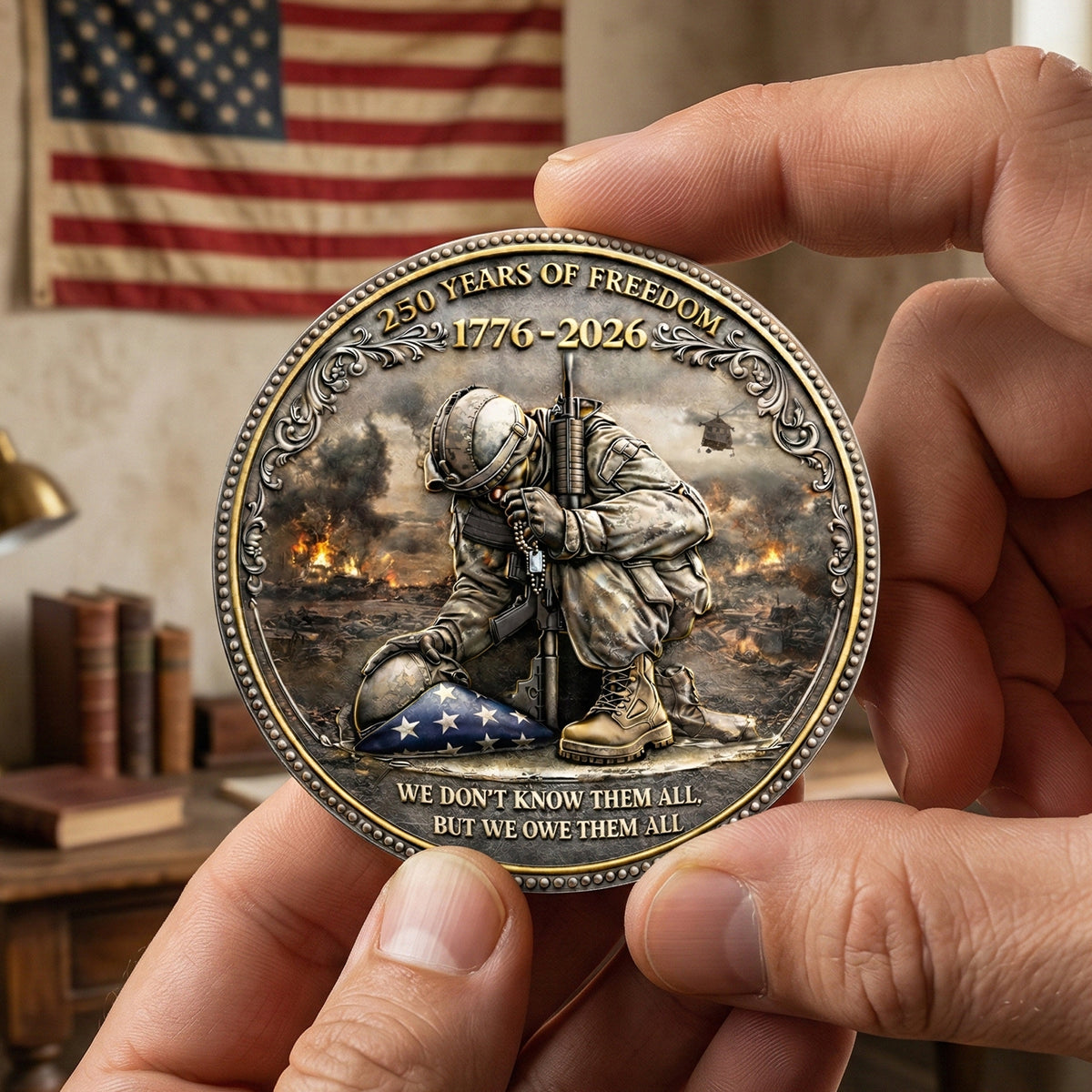 Fallen Heroes Tribute Metal Coin – 250th Anniversary Personalized Gift 05TOTN020326-Homacus
