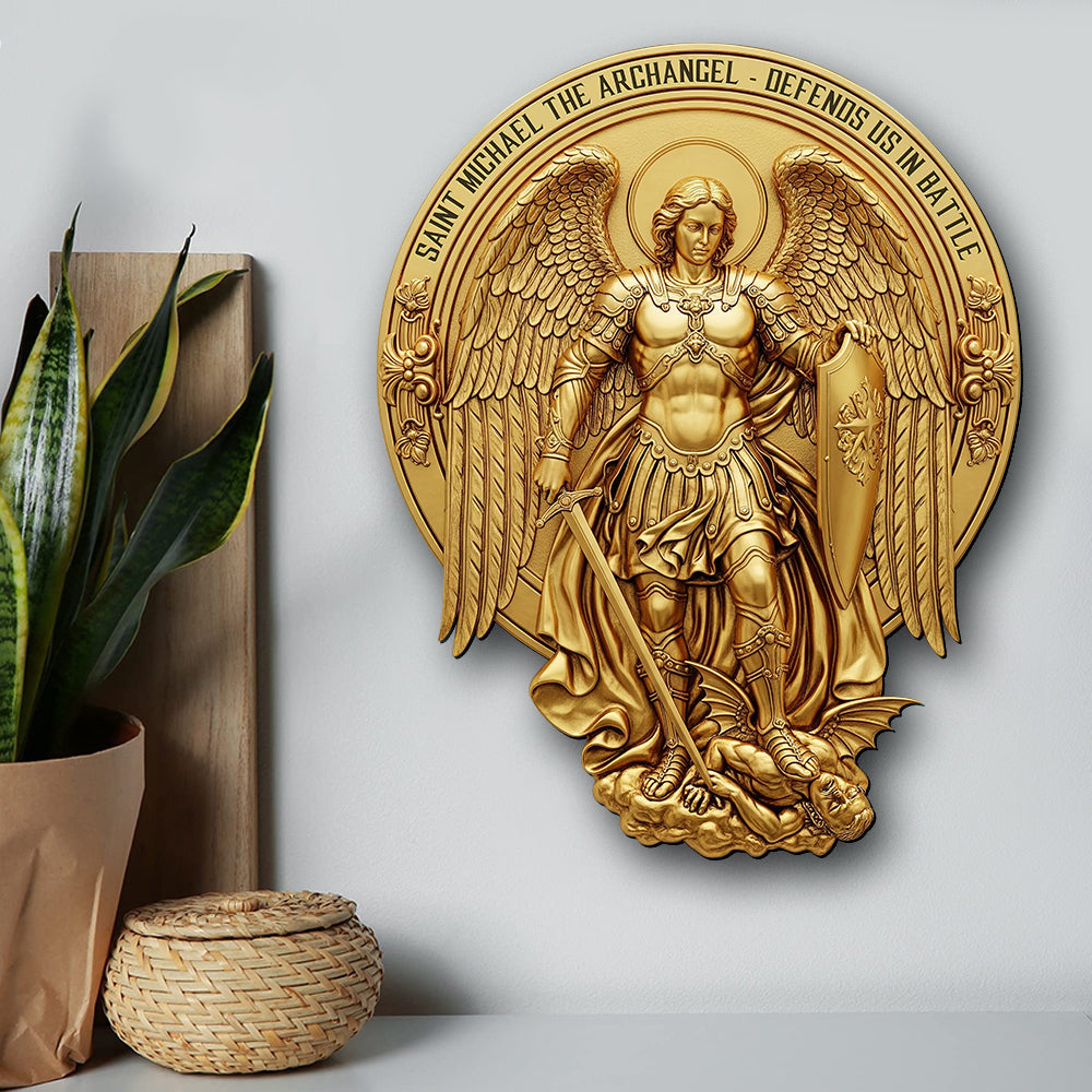 St. Michael The Archangel Metal Sign – Personalized Gifts for Catholic 01huqn300525-Homacus